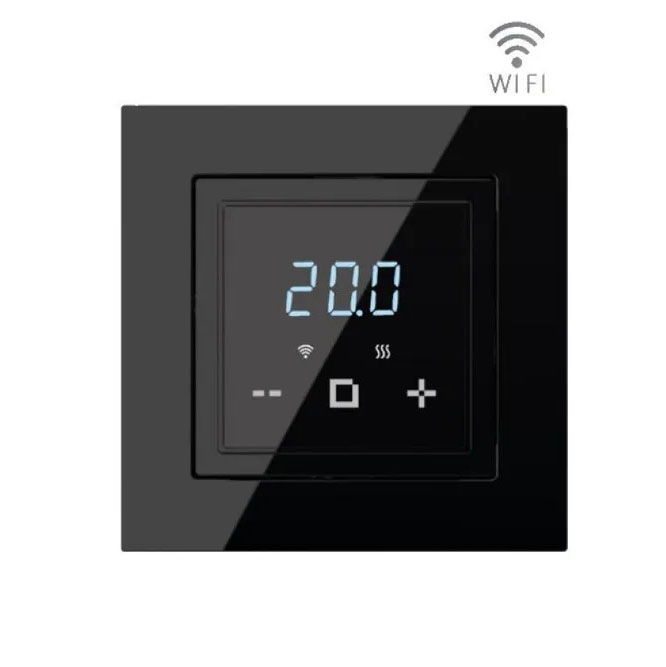 Терморегулятор для теплого пола Russian Heat 6000D Wi-Fi черный